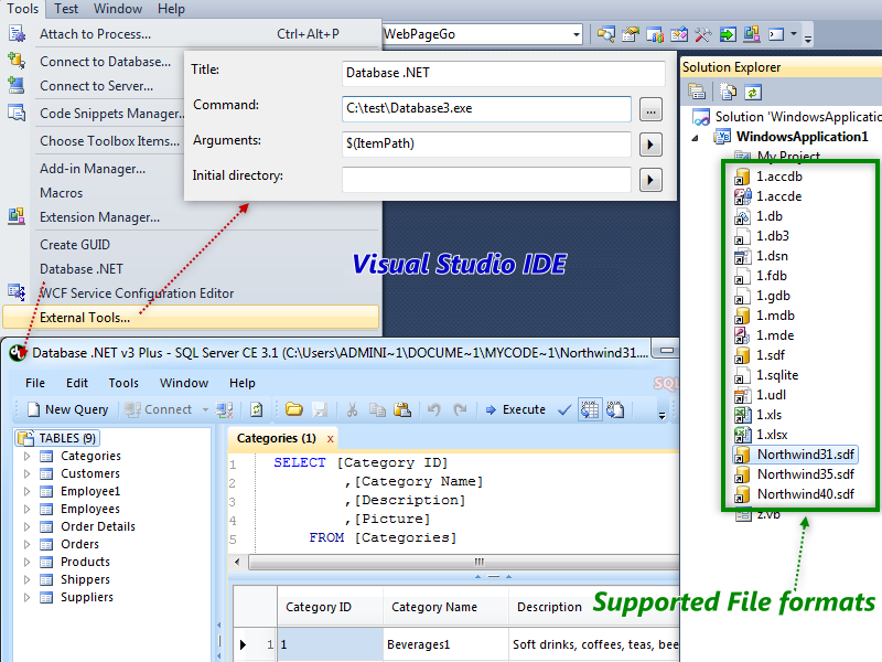 Support for Visual Studio IDE